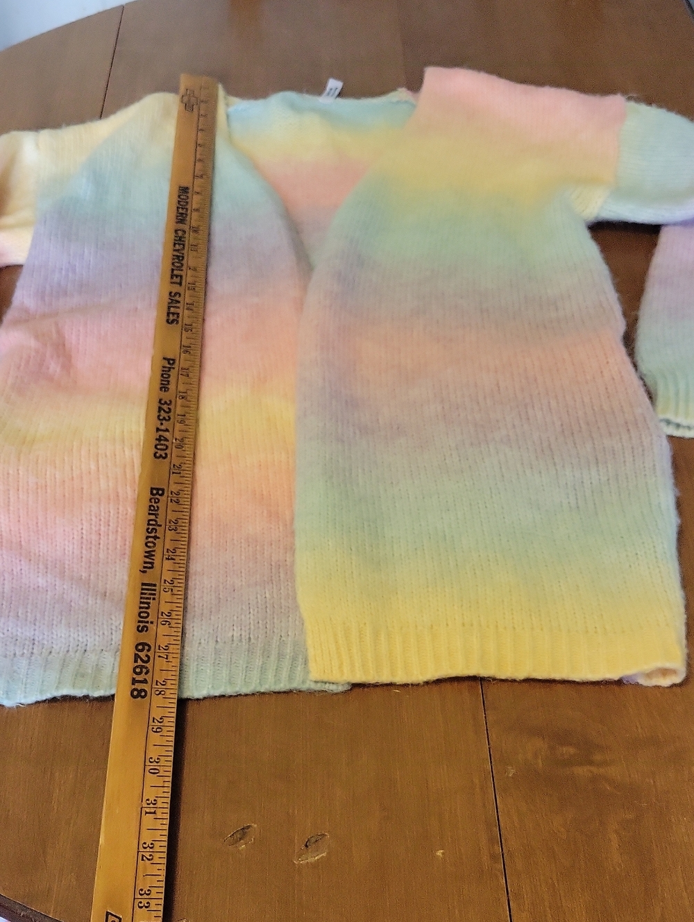 ePretty Pastel Rainbow Ombre Knit Women's Fuzzy Sweater With Pockets!
